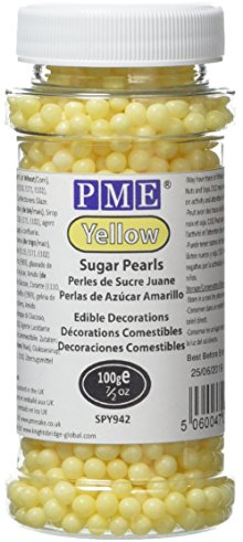 PME Sugar Pearls Yellow 100 g