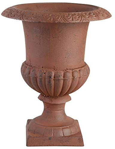 Esschert Design 3 Stück Blumentopf, Übertopf Französische Vase, Amphore auf Sockel, Größe XS, ca. 11 cm x 11 cm x 16 cm