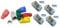 5 Cat 6 RJ45 Plugs & Boots for Network/Patch Cables, Crimp Connectors LAN
