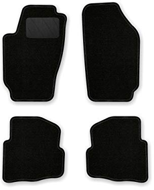 Bär-AfC Auto Fußmatten Classic passend für Skoda Fabia 1 6Y 1999-2007, Autoteppiche Nadelvlies Schwarz, Rand Kettelung Schwarz, Textiler Trittschutz, Set 4-teilig, SK03480
