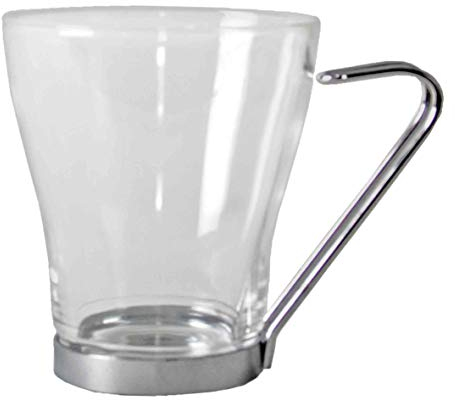 Gerimport Taza Cristal Metal Desayuno 6 Piezas Asa 230ml