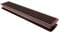 Gedotec Lüftungsgitter | 457 x 92 mm | 1 Stück | Tür-Gitter Nussbaum Kunststoff ABS | Türlüftung für Türdicke 35 – 40 mm | Belüftungsgitter eckig | Türlüftungsgitter mit Schrauben | Abluftgitter