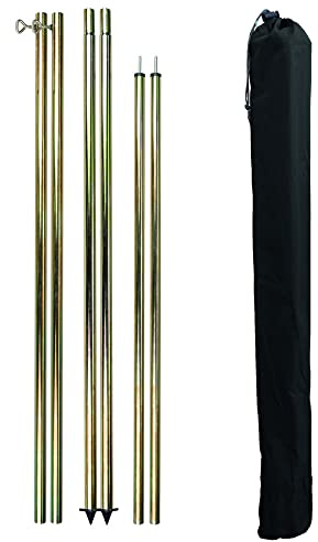 CampAir 2er Set Aufstellstange für Tarps, Vorzelte, Sonnensegel, Zelte Teleskopzeltstange, Gold
