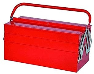 Werkzeugkiste aus Metall, 5 Plätze, 53 x 20 x 20 cm