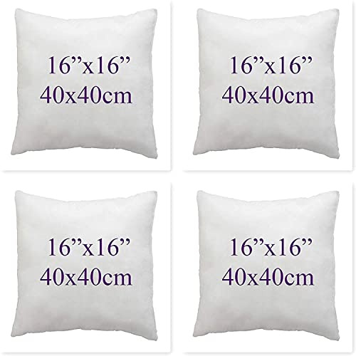 ARLINENS Duck Feather & Down Cushion Pads Inners Inserts Fillers Available in 16 18 20 22 24 (16x16, pack of 4)