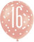 Stunning 16th Rose Gold Latex Balloons (30cm) - Perfect for Birthday, Annivesaries & Memorable Celebrations - 6ct