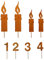 Gartenzaubereien Kerzen mit Adventszahlen 1-4 Rostdeko für Adventsgestecke