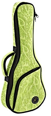 Ortega Guitars Jean Ukulele Gigbag - Konzert Ukulele Tasche - Höhe 66 cm - Breite 23 cm - Mit Schultergurten - Baumwolle / Leinen, Grün (OUB-CC-GRJ)