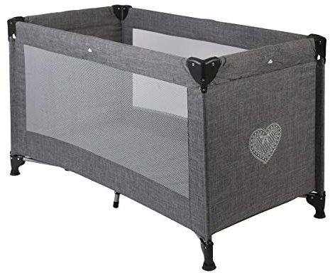 CHIC 4 BABY 345 76 Reisebett mit Basic, mit Tragetasche, Jeans grau, grau, 9 kg