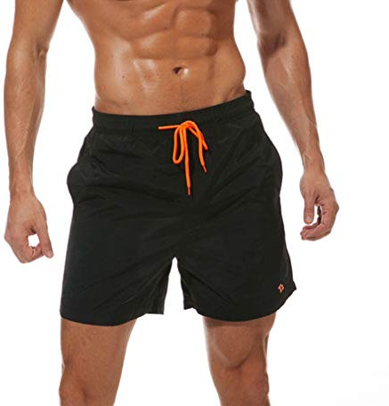 Tansozer Costume Uomo Mare Costumi da Bagno Uomo Pantaloncino Costume Surf Uomo Piscina Impermeabile Pantaloncini Asciugatura Rapida DE Nero XL