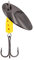 FISHN Black Spinner 14,5gr, 4,8cm - Der Ultimative Spinner zum Angeln auf Hecht, Lachs, Zander, Forelle, Barsch (Flash Yellow)