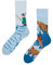 Dedoles Socken Regular normale Höhe Unisex Damen Herren Baumwolle viele lustige Designs Weihnachtssocken 1 Paar, Farbe Blau, Motiv Fischerei, Gr. 43-46
