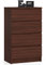 AKORD Kommode K60 60 cm | 4 Schubladen | Schrank | für das Wohnzimmer | für das Schlafzimmer | B60 x H99 x T40 cm | Gewicht 29,80 kg | Wenge