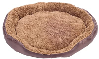 YAOTT Haustier-Bett Warm Hundehütte Katze-Sänfte-Süßigkeit-Farben Runde Pet Nest Pet Hundematte Herbst Und Winter Bequem Und Atmungsaktiv Hundesofa Warm,Kaffee,M