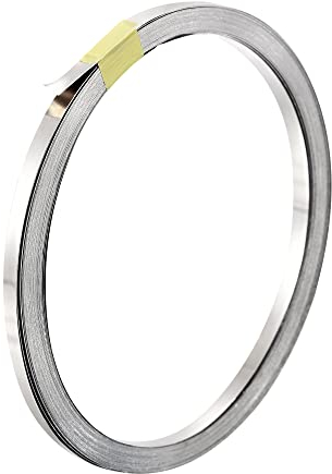sourcing map 1 Roll 10 Meter Nickel-Plated Steel Strip, Connecting Plate Steel Tape for Battery and Spot Welding, 3x0.1mm(WxT)