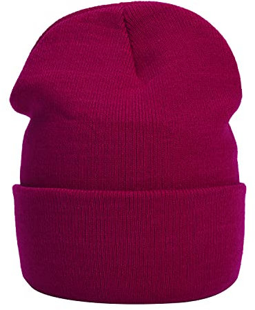 MASADA Damen und Herren Beanie Winter-Mütze - Magenta