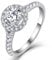 YL Verlobungsring 925 Sterling Silber Schliff 5A Weißer Zirkonia Versprechen Ring Solitaire Band Schmuck Geschenk für Damen(Größe 54)
