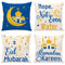 CiyvoLyeen Ramadan-Kissenbezüge, 45,7 x 45,7 cm, Stern-Mond-Kissenbezüge, Heimdekoration, für Sofa, Couch, Schlafzimmer, Auto, Wohnzimmer, 4 Stück