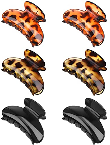 Xinzistar 6 Pcs Pince Cheveux Femme, Pinces à Cheveux à Double Dents Pince Crabe Épingle à Cheveux Antidérapante Accessoires De Cheveux De Mode Pour Femmes Filles Fête Travail Famille