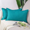 Madizz 2er Set Polyester- Leinen Kissenbezügen Weiche dekorative Kissenbezüge für Sofa Schlafzimmer Kissenhülle Blaugrün 30x50 cm Rechteckig
