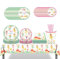 ZOOMPIL Cubiertos de fiesta de hadas, Vajilla Fiesta Decoración con Platos Vasos Servilletas, Mantel, Paja, para Niños Suministros de Fiesta de Cumpleaños, 8 Invitados