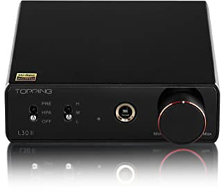 TOPPING L30 II NFCA Amplificatore per cuffie, Migliorato PRE/RCA/HPA Uscita, RCA Ingresso Preamp, 560mW x 560mW Alta Risoluzione HiFi Amplificatore (Nero)