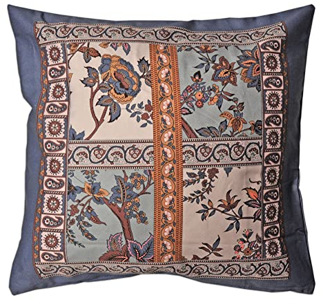 Bassetti Kissenhülle zur Tischwäsche Genova 41 aus 100% Baumwolle in der Farbe Beige mit Reißverschluss, Maße: 40cm x 40cm, 9324193