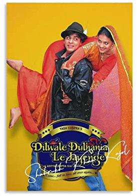 AIPHE Kunstwerk Malerei Leinwanddrucke Shahrukh Khan Kajol Dekorative Leinwand Wandkunst Wohnzimmer Poster Schlafzimmer 60x90cm Kein Rahmen