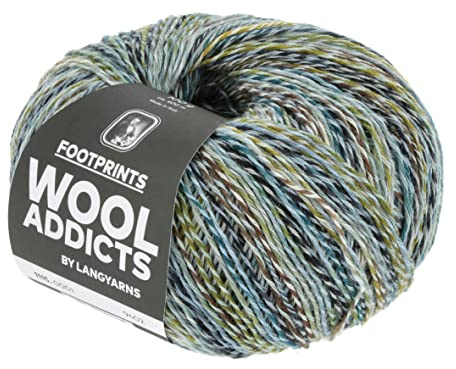Lang Yarns - Footprints 0001 blau grün 100 g