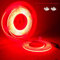 TOPAI 12V COB LED Streifen 5M Rot Wasserdicht IP65 Selbstklebend 480LEDs/M Hohe Dichte Flexibles LED strip Schneidbar für Aussenbereich Umgebungsdekoration