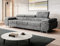 Sofa mit Schlaffunktion - Ecksofa fur 3 Personen - NORBERG - Bequem Schlafsofa - L-Form - Modern Couch 276x98x87 cm - Grau - Monolith 85 - MODERNO