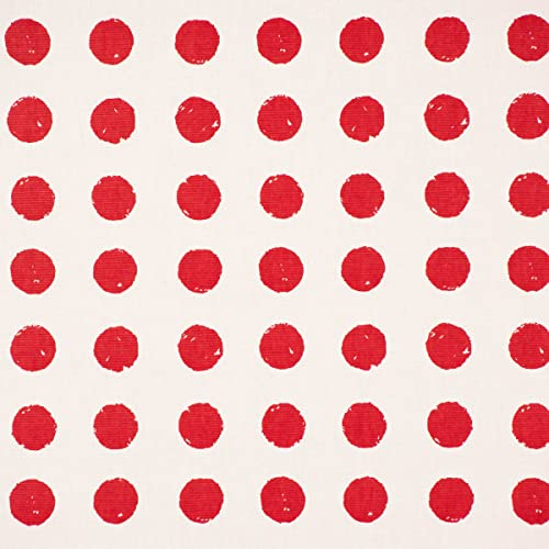 Prestigious Textiles Panama Dekostoff Baumwollstoff Pop Flame Punkte weiß rot 140cm Breite