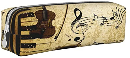 Federmäppchen für Jungen und Mädchen, Musik-Violine, Klavier, Musik-Federmäppchen, große Kapazität, Stiftmarker-Halter, Tasche, Schreibwaren-Organizer, Schule, Büro