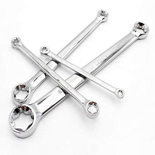 Schraubenschlüssel Set,Ring Maulschlüssel Kasten-Endschlüsselwerkzeuge-Set E6 E8 E10 E12 E14 E18 E20 E24 DOWN-TORX-Stern-Ratchet-Schraubenschlüssel-Set