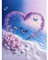 DAERLE Diamond Painting Erwachsene Blumen in Form eines Liebesherzens, 5D Diamant Painting Bilder, Diamond Painting Bilder Diamant Malerei Set Meeresufer und Schmetterling 30x40cm Wanddekoration
