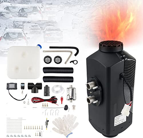 Fesuda 12V 5KW Air Diesel Heater Portable Parking Heater Kit with Silencer Remote LCD Display, Diesel Heating Quiet for Car Trucks Boat Bus RV Trailer Campervan Yacht Caravan Touring Black