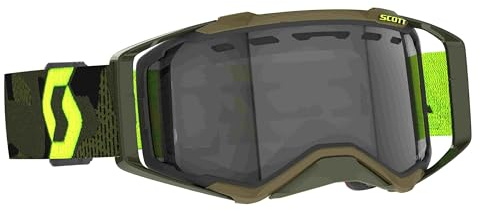 SCOTT Prospect Enduro LS MX Goggle Cross/MTB Brille grün/gelb/Light Sensitive grau