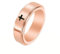 Gualiy Bague Homme Acier Inoxydable, Or Rose Bagues Femme de Fiançailles Croix 6MM Rotative Bagues Taille 54