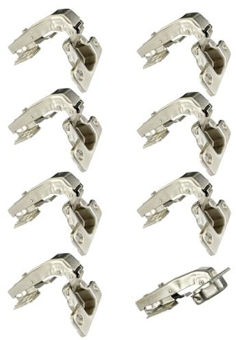 LIKERAINY 95 Grado Bisagra de Tacos 35mm con Amortiguación para Puertas Bisagras de Cierre Automático para Puertas de Empotrado Mueble Armario Juego de 8