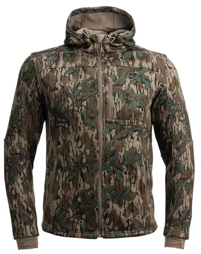 BLOCKER OUTDOORS Finisher Camouflage Turkey Hunting Jacket for Men (MO Greenleaf, Large)