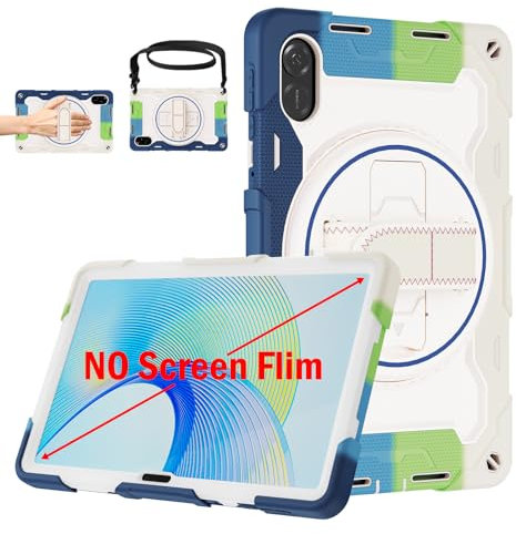ROSROME Honor Pad X9 Case 11.5 inch 2023: Heavy Duty Rugged Cover for Tablet Honor Pad X8 Pro with 360 Kickstand & Pen Holder & Shoulder Strap, Blue