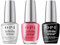 OPI Infinite Shine Long-wear Nail Polish, Gel-Like Nail Varnish with no UV lamp needed, 3-Step System for up to 11 days of colour, Base Coat & Nail Polish & Top Coat, Strawberry Margarita, 3x 15ml