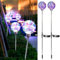 Acxilexy 2 Stück Solar Gartenleuchte, 20LEDs Wasserdicht Solar Weihnachtsbeleuchtung Außen, Kugel Leuchten Außen, Ø7cm Runde Kugelleuchte, Kugel Wegbeleuchtung für Garten Weihnachten