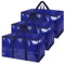 SUNNOW 3 Pack 90L Large Moving Bags, Waterproof Clothes Storage Bags Large Storage Bag with Zips for Clothes Moving Travelling Camping Garden Tools Moving Totes Christmas Storage Containers（Blue）