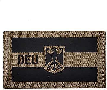 DEU Deutsche Flagge IR Infrarot Reflektierend Patches Klett Für Taktische Militär Kleidung Rucksack Baseballkappe Uniform Weste Hundegeschirr Patch