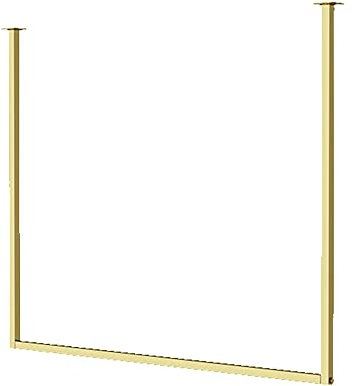 KISYHOLG Garderobenständer Wandmontierte Kleiderstange, Kleiderständer Zur Deckenmontage, Abnehmbarer Kleiderständer, Industrieller Rohrtrocknerständer,Golden,100×100Cm