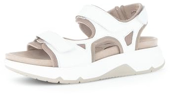 Gabor Damen Low-Top Sneaker, Frauen Halbschuhe,schnürschuhe,schnürer,straßenschuhe,Strassenschuhe,Sportschuhe,Weiss/leinen,38 EU / 5 UK