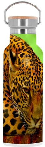 Edelstahl Thermosflasche - Leopard auf einem Tonc d'Arbre Vie Sauvage - 500 ml