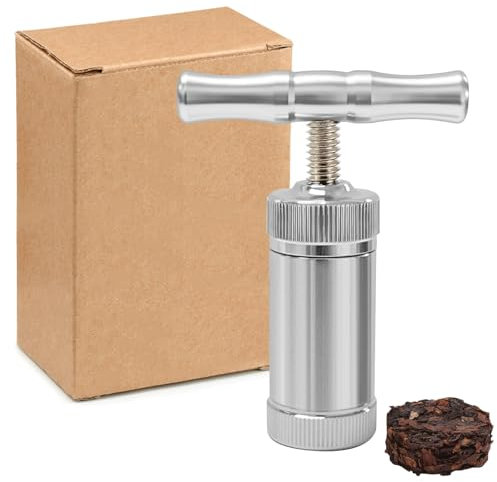 Prensa de polen, prensa de polen de acero inoxidable, mango en T, prensa portátil de hierbas, herramienta de prensado de polen para especias, polen en una ronda de tartas, cómodo almacenamiento