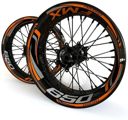 SYMWBD Radaufkleber Reflektierende Motorrad-Felgenaufkleber Für FMX650 FMX 650 Radnabenaufkleber Radaufkleber Motorrad Rad Aufkleber(Farbe 4)